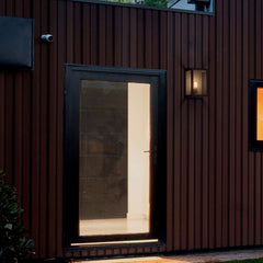 Aplique de pared exterior aluminio "Glass House" - IP44 - E27