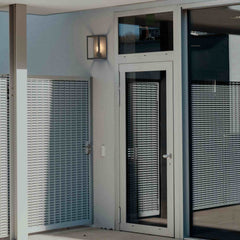 Aplique de pared exterior aluminio "Glass House" - IP44 - E27