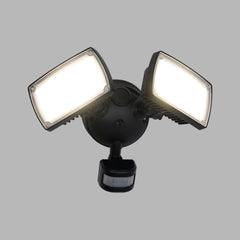 Proyector LED doble de pared exterior con sensor PIR 30W - 4000K - IP54