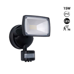 Proyector LED de pared exterior con sensor PIR 15W - 4000K - IP54