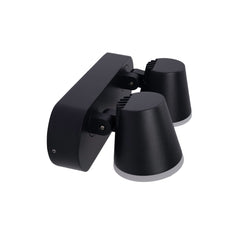 Aplique de pared exterior doble con sensor PIR "Tura" - 20,5W - Orientable - 3000K - IP54