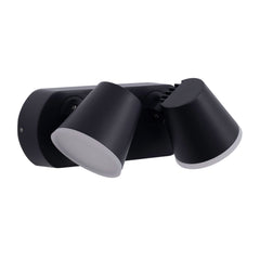 Aplique de pared exterior doble con sensor PIR "Tura" - 20,5W - Orientable - 3000K - IP54