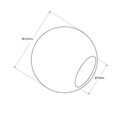 Lámpara de pie bola cristal "Anni" - E27 - Ø 22cm