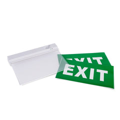 Luz de emergencia permanente con cartel "Exit"