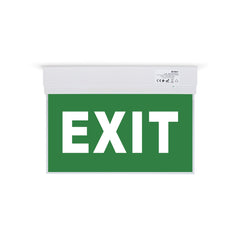 Luz de emergencia permanente con cartel "Exit"