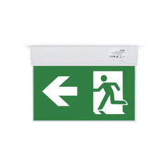 Luz de emergencia permanente con pictograma "Salida lateral" - Suspensión