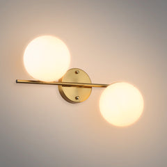 Aplique de pared doble bola cristal "Double"
