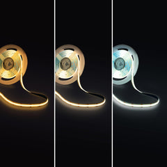 Tira LED COB 24V DC - CCT - 14W/m - 10mm - IP20 - Rollo de 5 metros - Corte cada 26mm