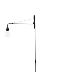 Aplique de pared orientable con cable y enchufe "Pitt"