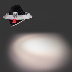Downlight LED COB CCT 42W - CRI90 - Chip Bridgelux - Driver Lifud - IP20 - Corte Ø 215mm