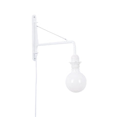 Aplique de pared orientable con cable y enchufe "Pitt"