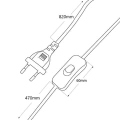 Aplique de pared extensible con cable y enchufe "Logan"
