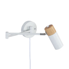 Aplique de pared extensible con cable y enchufe "Logan"