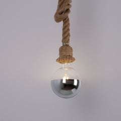 Bombilla decorativa espejada plateada E27 G125 - 6W - 3000K