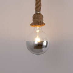 Bombilla decorativa espejada plateada E27 G125 - 6W - 3000K