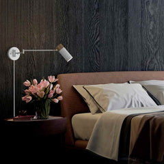 Aplique de pared extensible con cable y enchufe "Logan"