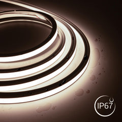 Neón LED flexible monocolor 24V DC - 10x10mm - 5 metros - Kit completo - IP67 - 10W/m