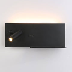 Aplique de pared para lectura con puerto USB "Kerta" - Iluminación doble - 3W+7W