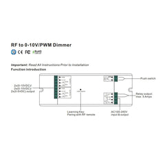 Conversor Sunricher RF a 0-10V - Easy RF