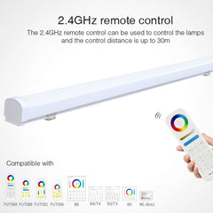 Luminaria lineal estanca RGB + CCT - 18W - RF/WiFi - 100cm - IP66 - Mi-Light