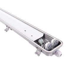 Kit pantalla estanca doble 60cm + 2 tubos LED T8 9W - 4000K