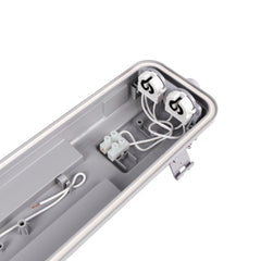 Kit pantalla estanca doble 60cm + 2 tubos LED T8 9W - 6000K