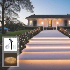 Tira LED solar exterior con mando 18W - 12mm - 5 metros - 2700K - IP65