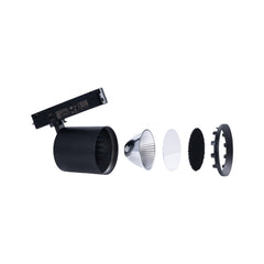 Proyector LED para carril monofásico CCT - 40W - CRI 90
