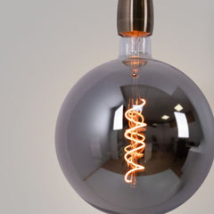Bombilla decorativa globo filamento con tinte ahumado "Smoky" E27 G200 - Regulable - 4W - 1800K