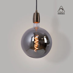 Bombilla decorativa globo filamento con tinte ahumado "Smoky" E27 G200 - Regulable - 4W - 1800K