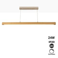 Lámpara colgante de madera "COAK" 24W Dimable