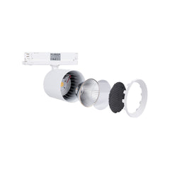 Proyector LED para carril trifásico CCT 40W - CRI 90 - Driver KGP