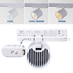 Proyector LED para carril trifásico CCT 40W - CRI 90 - Driver KGP