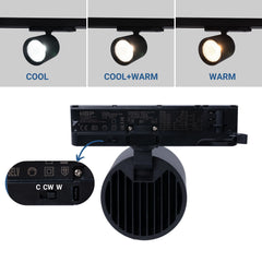 Proyector LED para carril trifásico CCT 40W - CRI 90 - Driver KGP