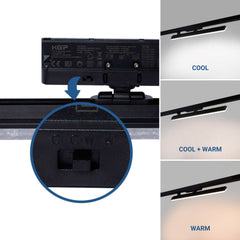 Proyector LED lineal orientable para carril trifásico 40W - CCT - CRI90 - Driver KGP