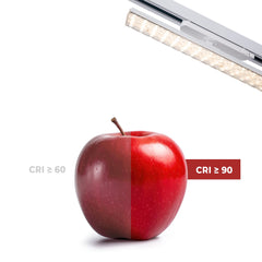 Proyector LED lineal orientable para carril trifásico 20W - CCT - CRI90 - Driver KGP