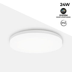 Plafón LED estanco circular blanco 24W CCT - 2400lm - IP65