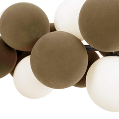 Lámpara acústica colgante horizontal "DRAC" - 4 esferas luminosas y 8 esferas absorbentes