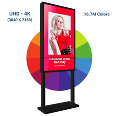 Display publicitario LCD para escaparates UHD 4K - 55" - Android - Indoor
