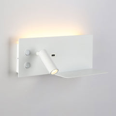 Aplique de pared para lectura con puerto USB "Kerta" - Iluminación doble - 3W+7W