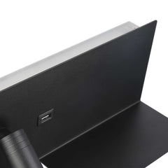Pack x 2 - Aplique de pared para lectura con puerto USB "Kerta" - Iluminación doble - 3W+7W