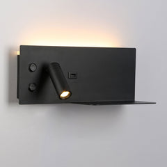 Pack x 2 - Aplique de pared para lectura con puerto USB "Kerta" - Iluminación doble - 3W+7W