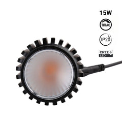 Módulo LED 15W para aro downlight MR16/GU10 - Regulable por TRIAC - 45º - CRI 90
