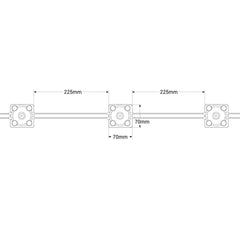 Módulo LED cuadrado para rótulos - 3.6W - 220V AC - IP65 - 165º