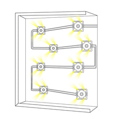 Módulo LED cuadrado para rótulos - 3.6W - 220V AC - IP65 - 165º