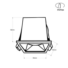 Foco lineal LED empotrable 2W - UGR18 - CRI90 - Chip OSRAM