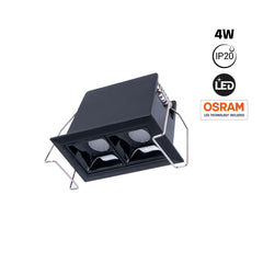 Foco lineal LED empotrable 4W - UGR18 - CRI90 - Chip OSRAM