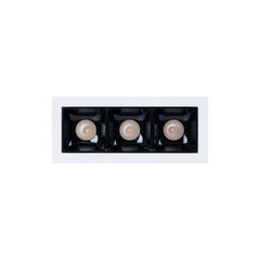 Foco lineal LED empotrable triple 6W - UGR18 - CRI90 - Chip OSRAM