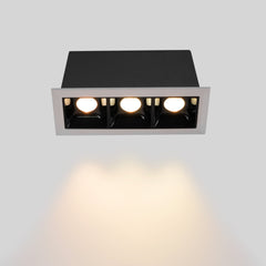 Foco lineal LED empotrable triple 6W - UGR18 - CRI90 - Chip OSRAM