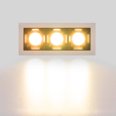 Foco lineal LED empotrable triple 6W - UGR18 - CRI90 - Chip OSRAM